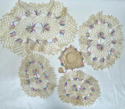 Vintage Doily Lot with Pincushion