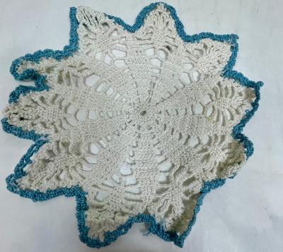 Blue & White Vintage Doily Lot
