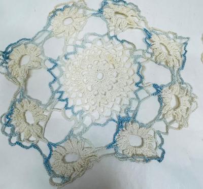 Blue & White Vintage Doily Lot