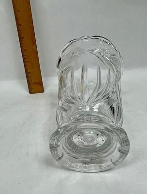 4pc Crystal Lot - Vase, Candy Dish, Heart Shaped dishes