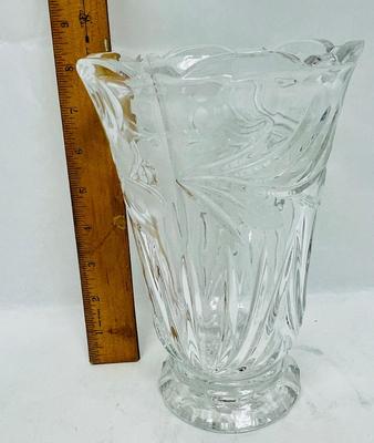 4pc Crystal Lot - Vase, Candy Dish, Heart Shaped dishes