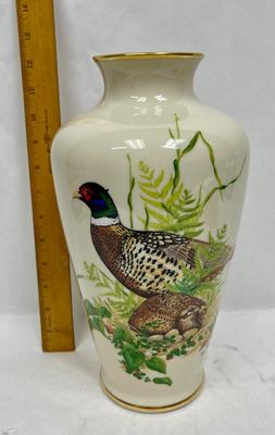 Large Lenox Vase Pheasant Game Bird Limited Edition