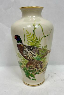 Large Lenox Vase Pheasant Game Bird Limited Edition