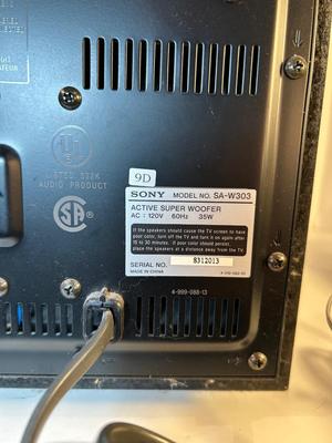 Lot 89. Sony Surround Sound Components