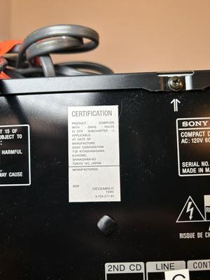 Lot 90. Sony MegaStorage 300 CD player