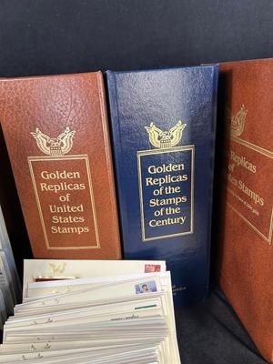 Lot 144. Golden Replicas of United States Stamps Bundle