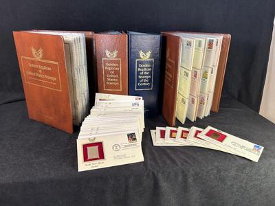 Lot 144. Golden Replicas of United States Stamps Bundle
