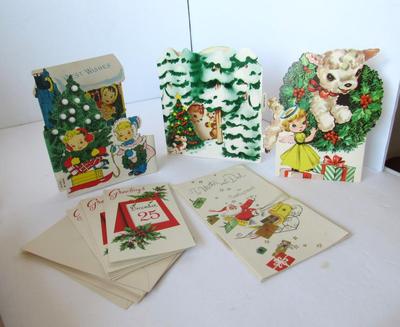 Retro Vintage Christmas Card Lot