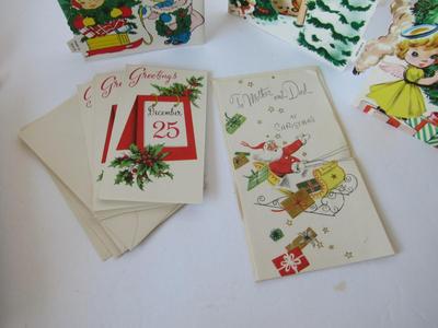 Retro Vintage Christmas Card Lot