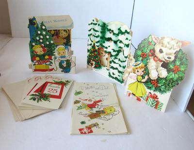 Retro Vintage Christmas Card Lot