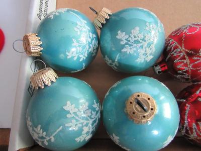 Mixed Lot of West Germany and Poland Glass Christmas Ornaments