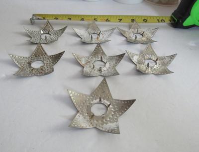Antique Tin Star Shaped Christmas Light Reflectors