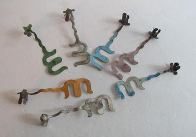 Antique Tin Christmas Tree Candle Holders