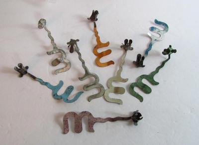 Antique Tin Christmas Tree Candle Holders