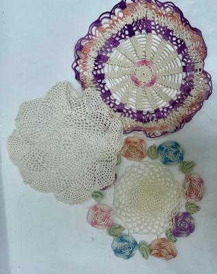 Lot of 3 Vintage Doilies