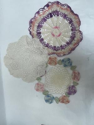 Lot of 3 Vintage Doilies