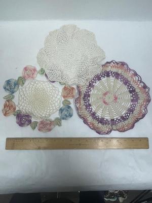 Lot of 3 Vintage Doilies
