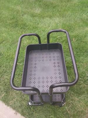 METAL THREE TRAY CART ON CASTORS