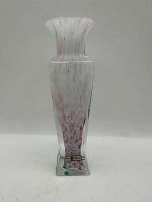 Italian Bud Vase Rainbow Swirl