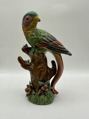 Vintage Ceramic Long Tail Parrot