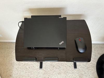 THINKPAD X13 YOGA GEN 1 LAPTOP W/LIFT, DESK ON CASTERS, WIRELESS MOUSE AND USB C & A PORT