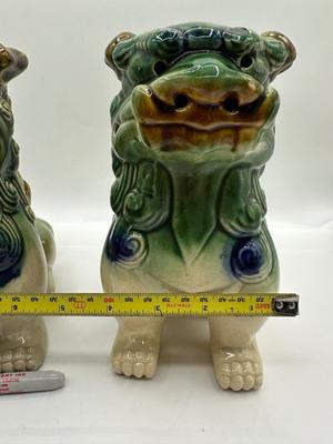 Pair Of Chinese Ceramic Foo Dogs
