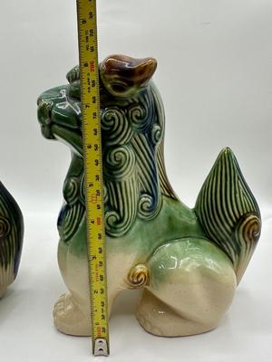 Pair Of Chinese Ceramic Foo Dogs