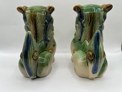 Pair Of Chinese Ceramic Foo Dogs