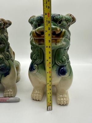 Pair Of Chinese Ceramic Foo Dogs