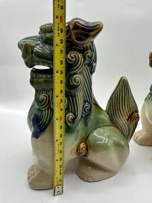 Pair Of Chinese Ceramic Foo Dogs