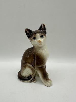 Vintage Nippon Hand Painted Porcelain Cat
