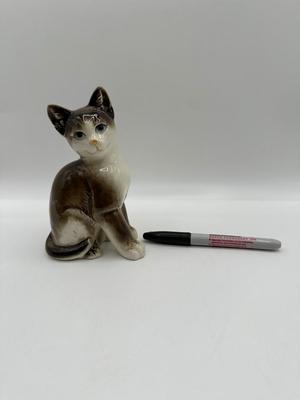 Vintage Nippon Hand Painted Porcelain Cat