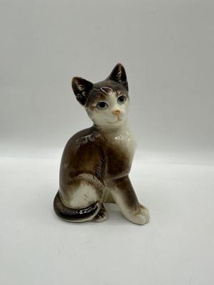 Vintage Nippon Hand Painted Porcelain Cat
