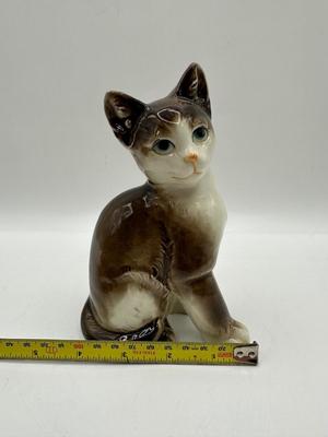 Vintage Nippon Hand Painted Porcelain Cat