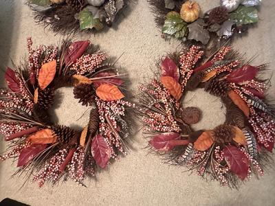 Four Fall Decor Wreaths