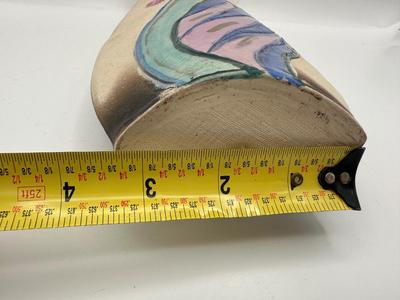 Hand Painted Colorful Vase, Marked