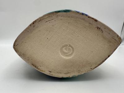 Hand Painted Colorful Vase, Marked