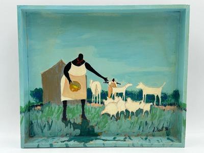 Original DARRELL SCOTT “Feeding the Chickens”