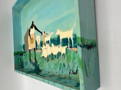 Original DARRELL SCOTT “Feeding the Chickens”