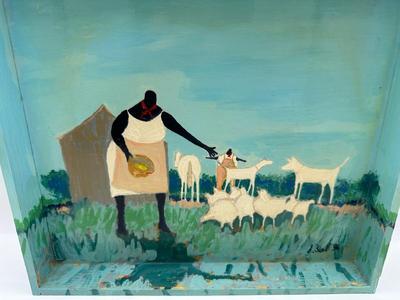 Original DARRELL SCOTT “Feeding the Chickens”
