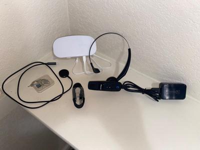 BLUE PARROT BLUETOOTH HEADSET, TRAVEL UV SANITIZER & MORE