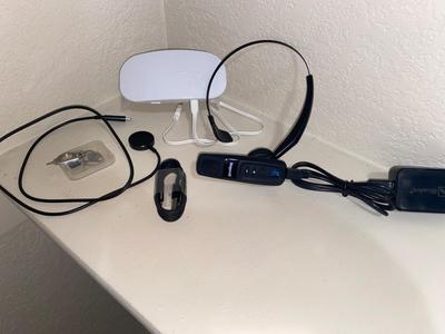 BLUE PARROT BLUETOOTH HEADSET, TRAVEL UV SANITIZER & MORE