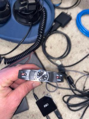 SONY HEADPHONES, FIIO A3 HEADPHONE AMPLIFIER, AN ARRAY OF ELECTRONICS CORDS & MORE