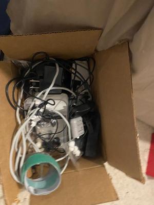 SONY HEADPHONES, FIIO A3 HEADPHONE AMPLIFIER, AN ARRAY OF ELECTRONICS CORDS & MORE