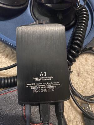 SONY HEADPHONES, FIIO A3 HEADPHONE AMPLIFIER, AN ARRAY OF ELECTRONICS CORDS & MORE