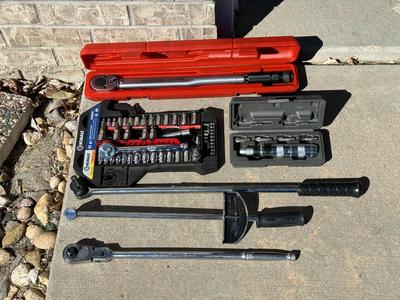 KOBALT SOCKET SET, IMPACT DRIVER, CALIBRATED TORQUE WRENCH AND MORE