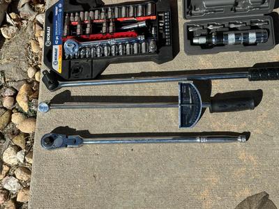KOBALT SOCKET SET, IMPACT DRIVER, CALIBRATED TORQUE WRENCH AND MORE