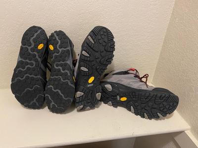MERRELL JEEP HIKING BOOTS AND NEW BALANCE MINIMUS TRAIL RUNNING SHOES