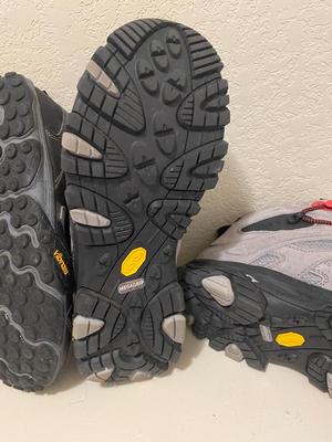 MERRELL JEEP HIKING BOOTS AND NEW BALANCE MINIMUS TRAIL RUNNING SHOES