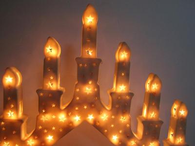 Vintage Plastic Christmas Candle Light